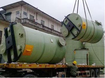 玻璃鋼攪拌罐安裝現場圖片